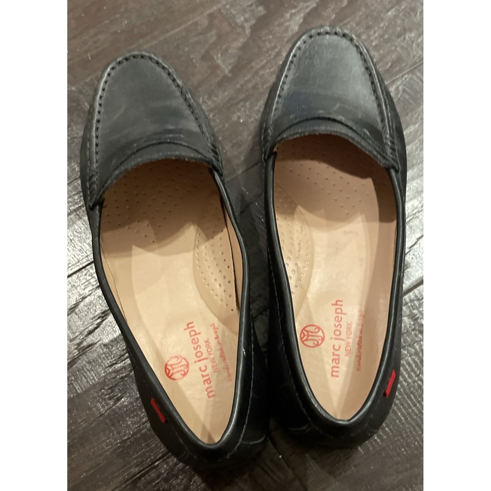 Marc Joseph‎ New York Womens Size 8 1/2 Lexington Loafer Flats Black Leather - Picture 7 of 10